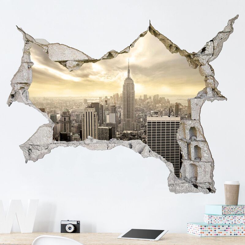 

Bilderwelten - Tatuaje de pared - 3D - Manhattan Dawn - Apaisado 3:4 Dimensión LxA: 105cm x 140cm