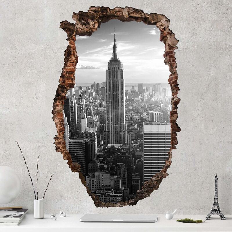 

Bilderwelten - Tatuaje de pared - 3D - Manhattan Skyline - Alto 3:2 Dimensión LxA: 90cm x 60cm