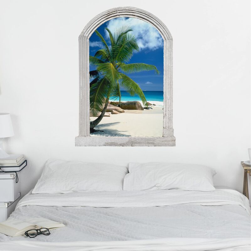 

Bilderwelten - Tatuaje de pared - 3D - Stone Arch Dream Beach Dimensión LxA: 160cm x 120cm