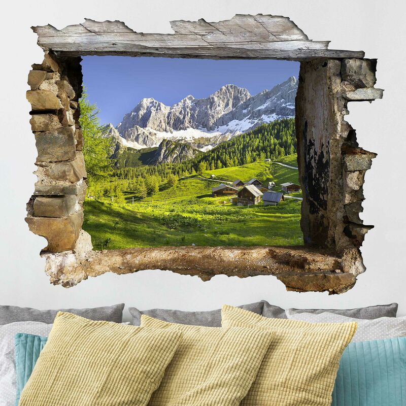 

Bilderwelten - Tatuaje de pared - 3D - Styria Alpine Meadow - Apaisado 3:4 Dimensión LxA: 30cm x 40cm