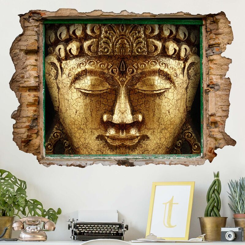 

Bilderwelten - Tatuaje de pared - 3D - Vintage Buddha - Apaisado 2:3 Dimensión LxA: 100cm x 150cm