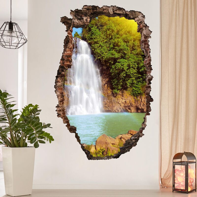 

Bilderwelten - Tatuaje de pared - 3D - Waterfall Romance - Alto 3:2 Dimensión LxA: 150cm x 100cm