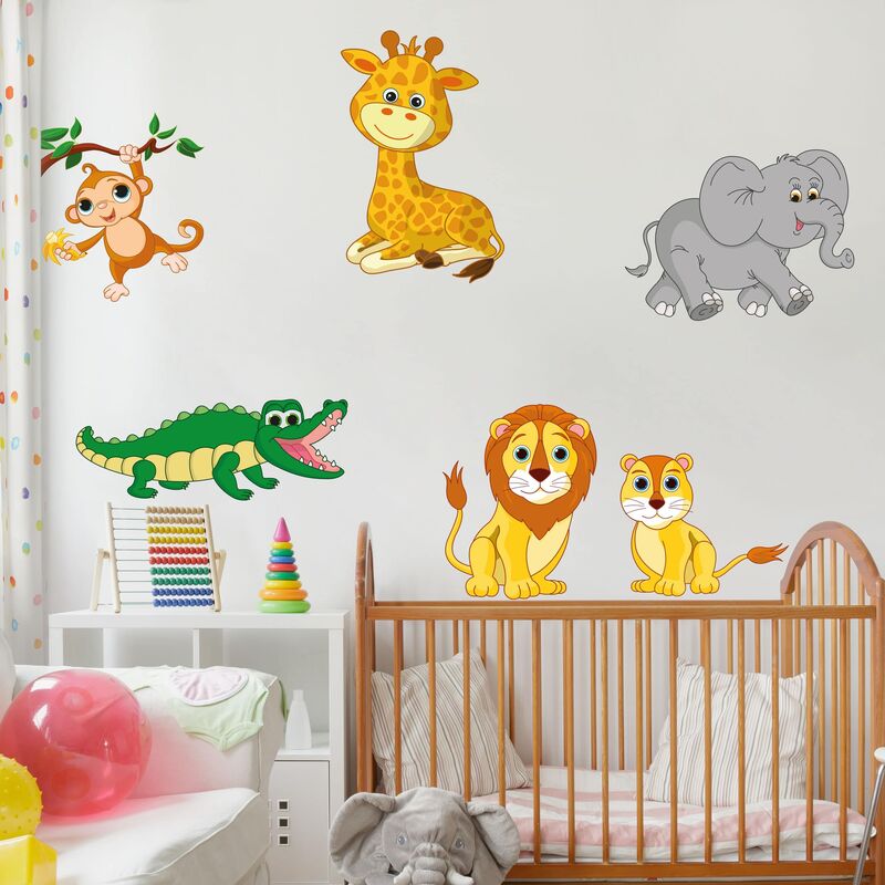 

Tatuaje de pared - Animales de Safari Dimensión LxA: 105cm x 140cm