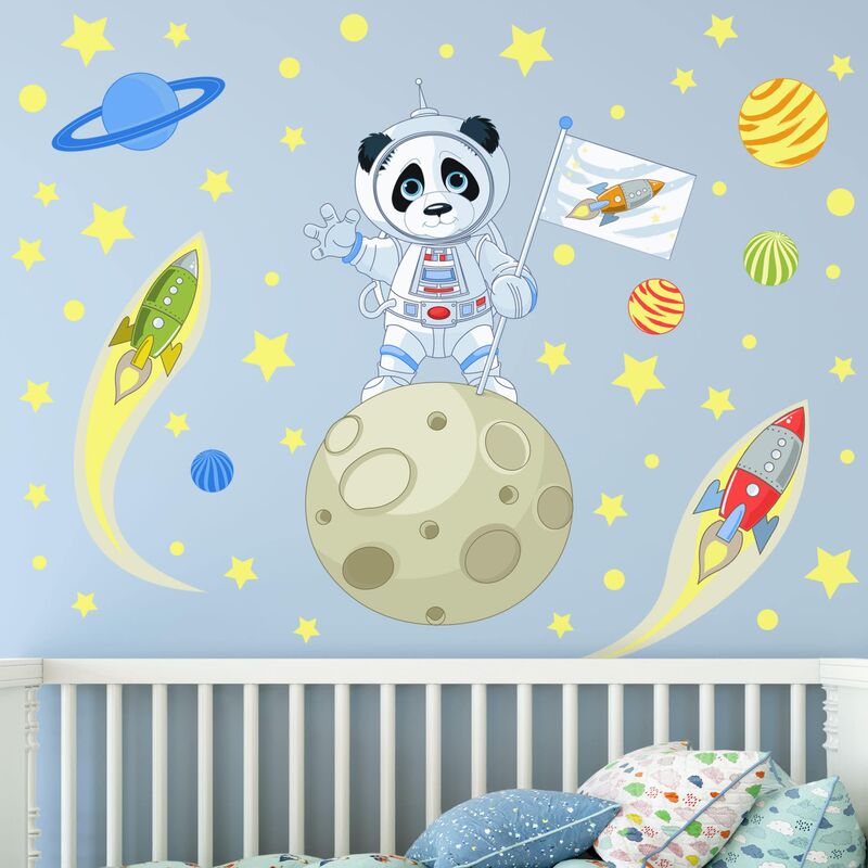 

Bilderwelten - Tatuaje de pared - Astronaut Panda Dimensión LxA: 70cm x 50cm