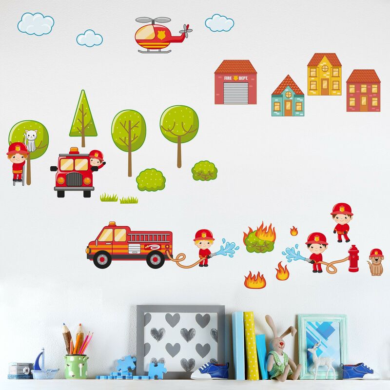 

Bilderwelten - Tatuaje de pared - Big Firefighter Set Dimensión LxA: 100cm x 150cm