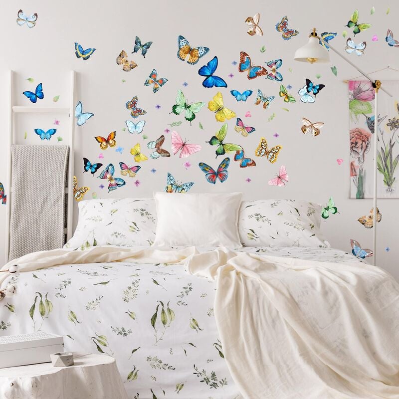 

Bilderwelten - Tatuaje de pared - Butterflies Watercolor XXL Set Dimensión LxA: 90cm x 150cm