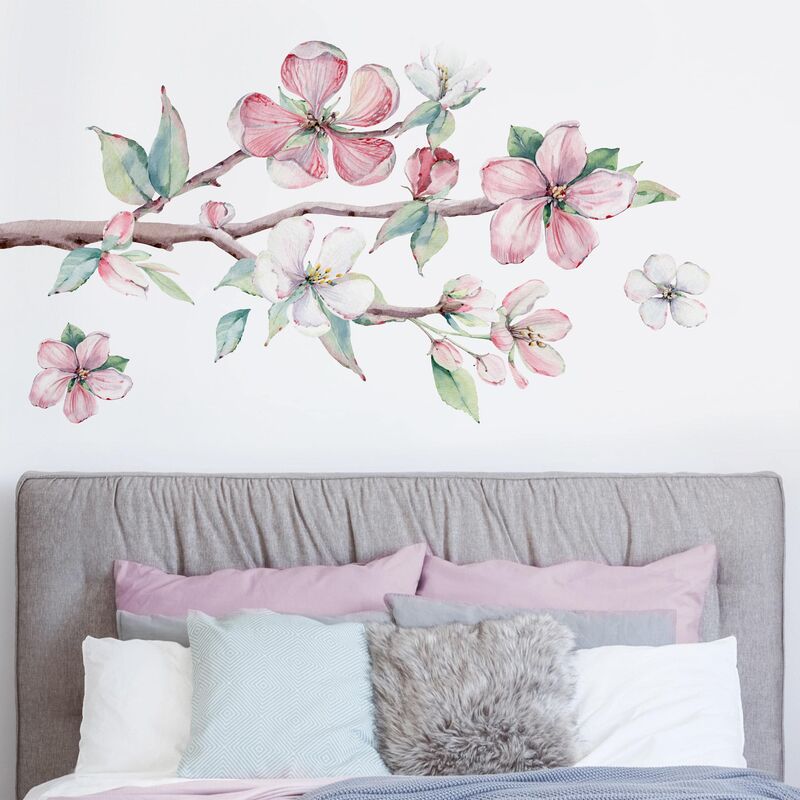 

Tatuaje de pared - Cherry Blossom Branch Watercolor Dimensión LxA: 20cm x 40cm