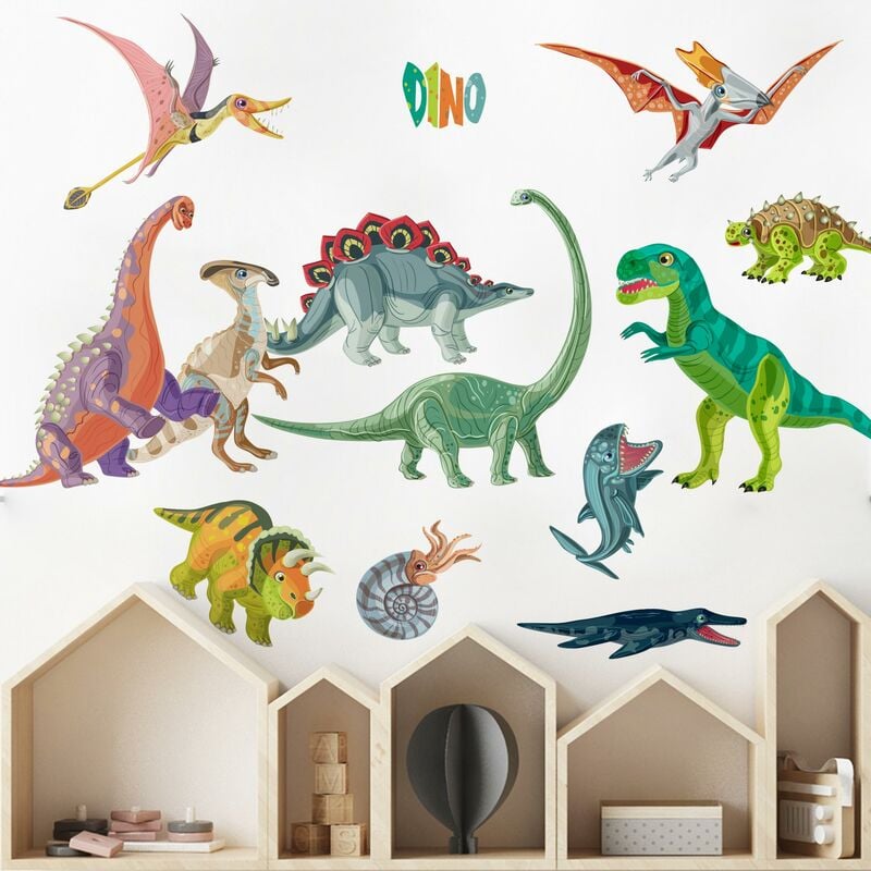 

Bilderwelten - Tatuaje de pared - Colorful Dinosaur Set Dimensión LxA: 50cm x 100cm