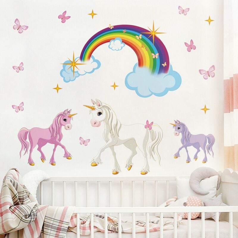 

Bilderwelten - Tatuaje de pared - Conjunto del unicornio Dimensión LxA: 40cm x 40cm