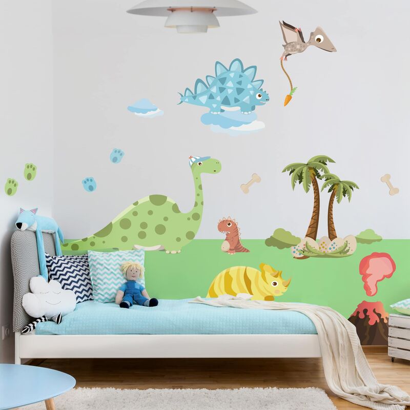 

Bilderwelten - Tatuaje de pared - Dinosaur Set Dimensión LxA: 180cm x 120cm