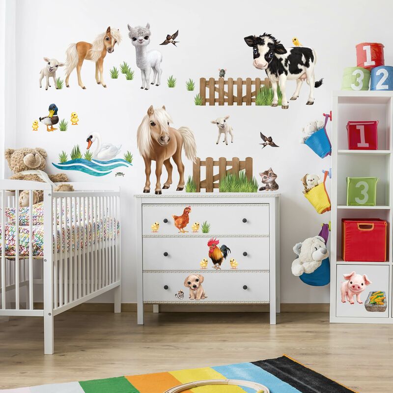 

Tatuaje de pared - Farm Animals Mega Set Dimensión LxA: 100cm x 150cm