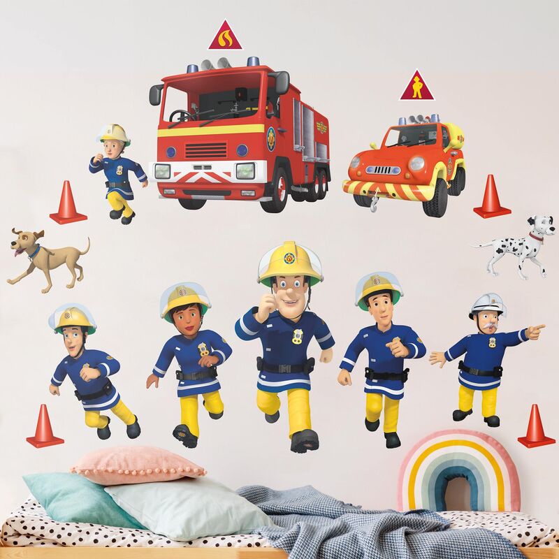 

Bilderwelten - Tatuaje de pared - Fireman Sam - Heroes Dimensión LxA: 60cm x 90cm