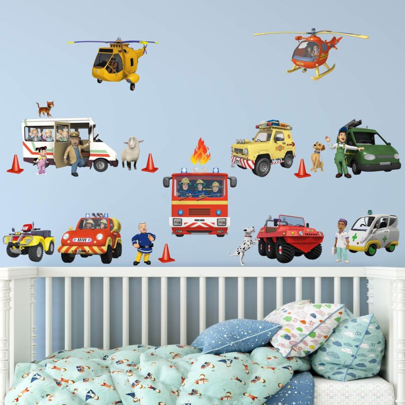 

Bilderwelten - Tatuaje de pared - Fireman Sam - Mega Set 22 Pieces Dimensión LxA: 70cm x 140cm