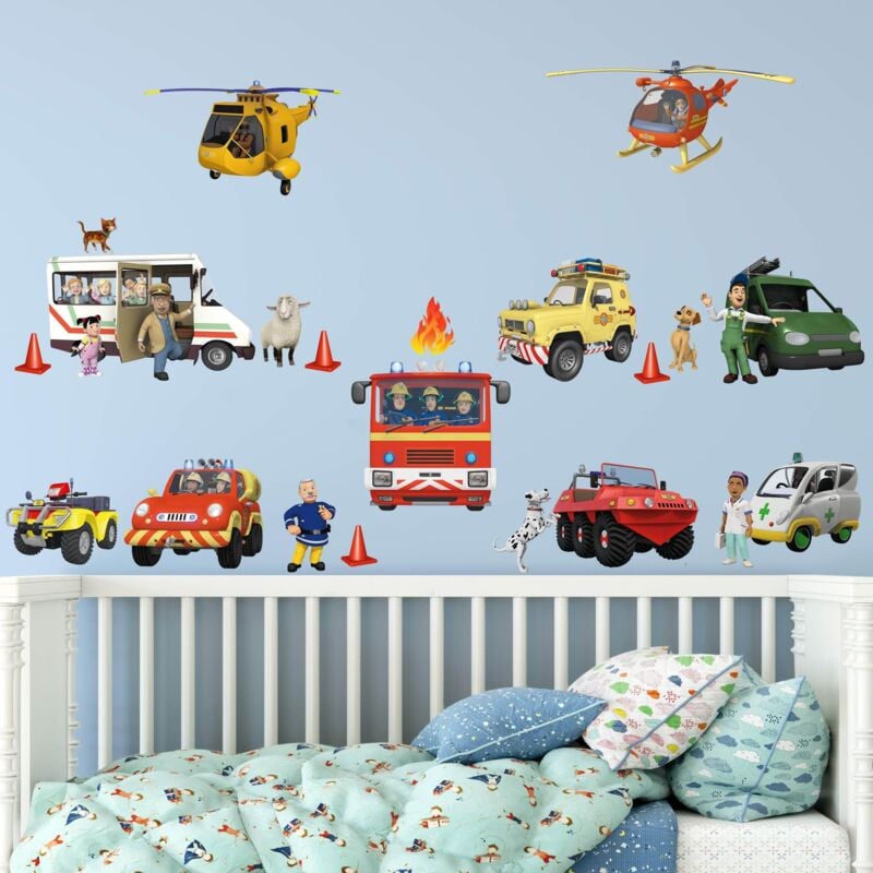 

Bilderwelten - Tatuaje de pared - Fireman Sam - Mega Set 22 Pieces Dimensión LxA: 80cm x 160cm