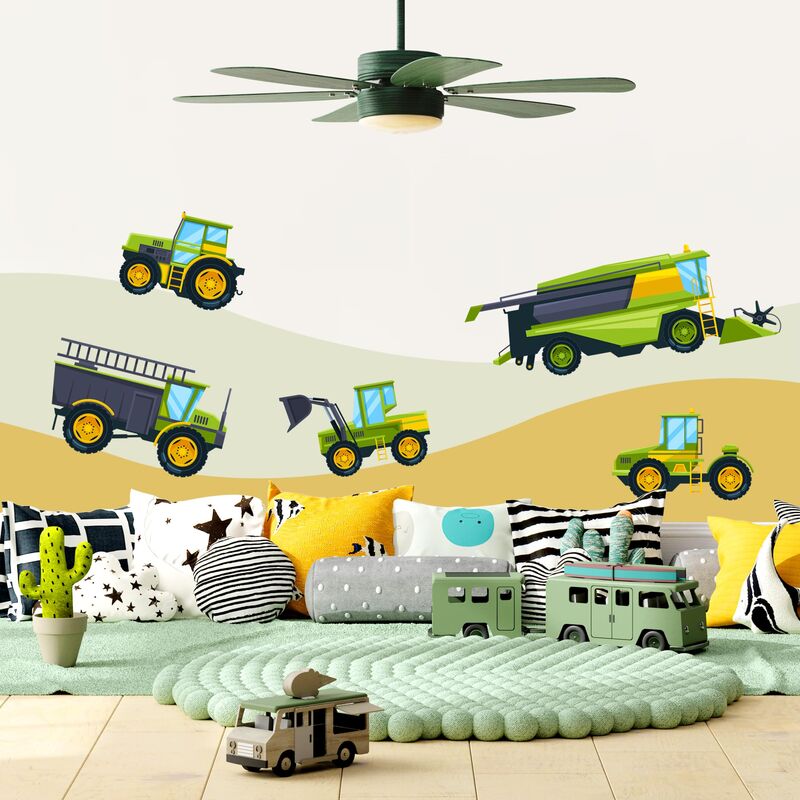 

Bilderwelten - Tatuaje de pared - Harvester, Tractor And Co Dimensión LxA: 100cm x 100cm