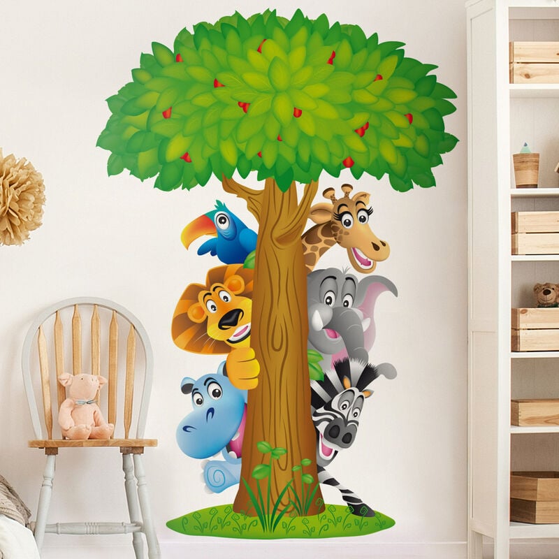 

Bilderwelten - Tatuaje de pared - no.BF1 Jungle Animals Dimensión LxA: 139cm x 95cm