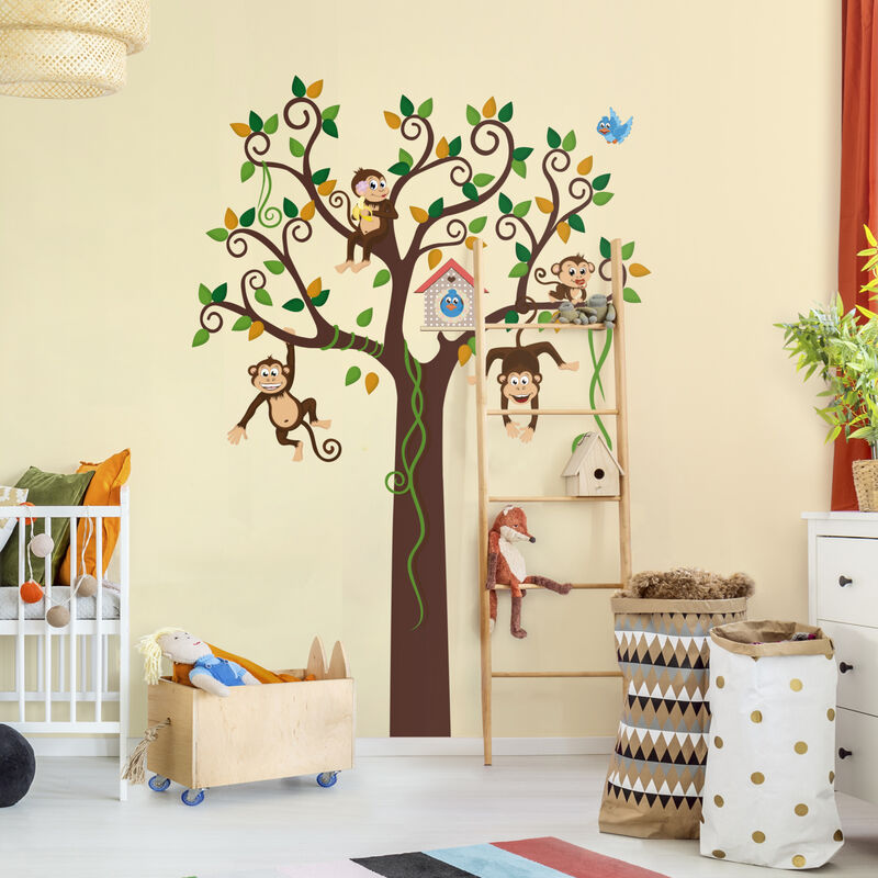 

Tatuaje de pared - no.YK27 Monkey Tree Dimensión LxA: 160cm x 106cm