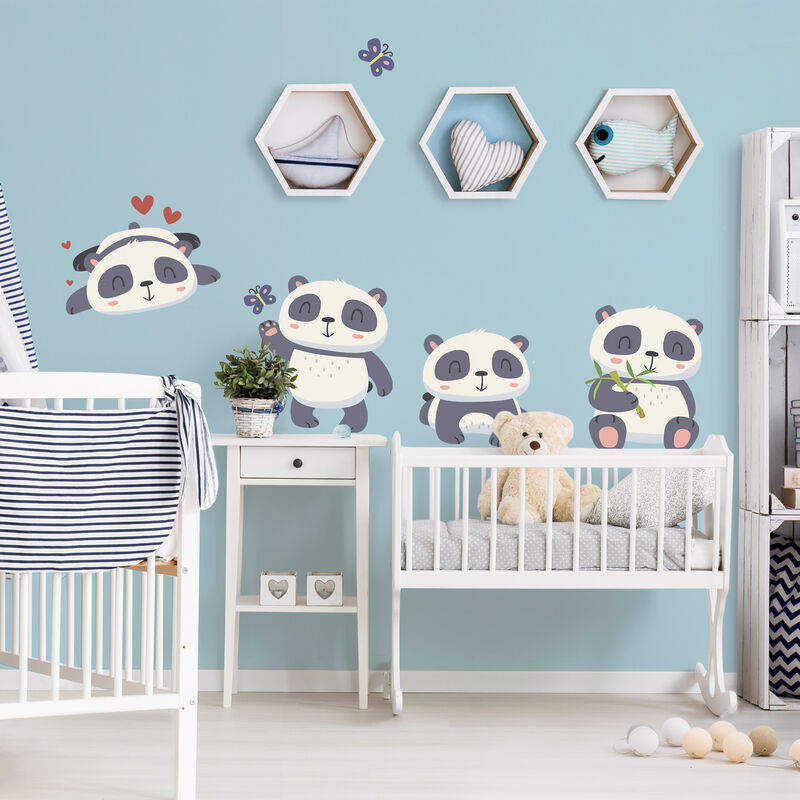 

Tatuaje de pared - Sweet panda bear set Dimensión LxA: 65cm x 65cm