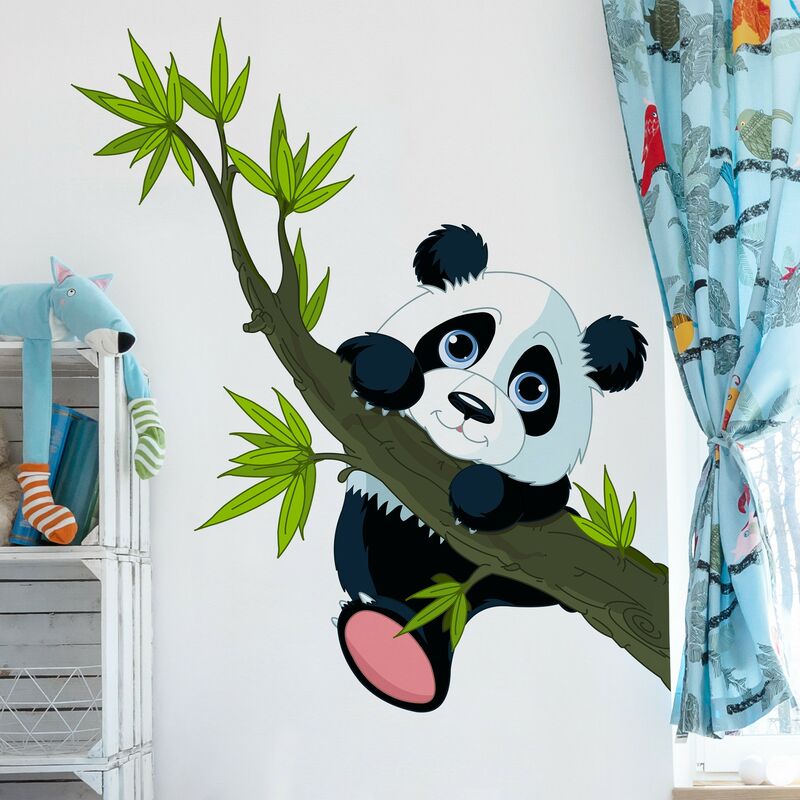 

Bilderwelten - Tatuaje de pared - Climbing Panda Dimensión LxA: 92cm x 80cm