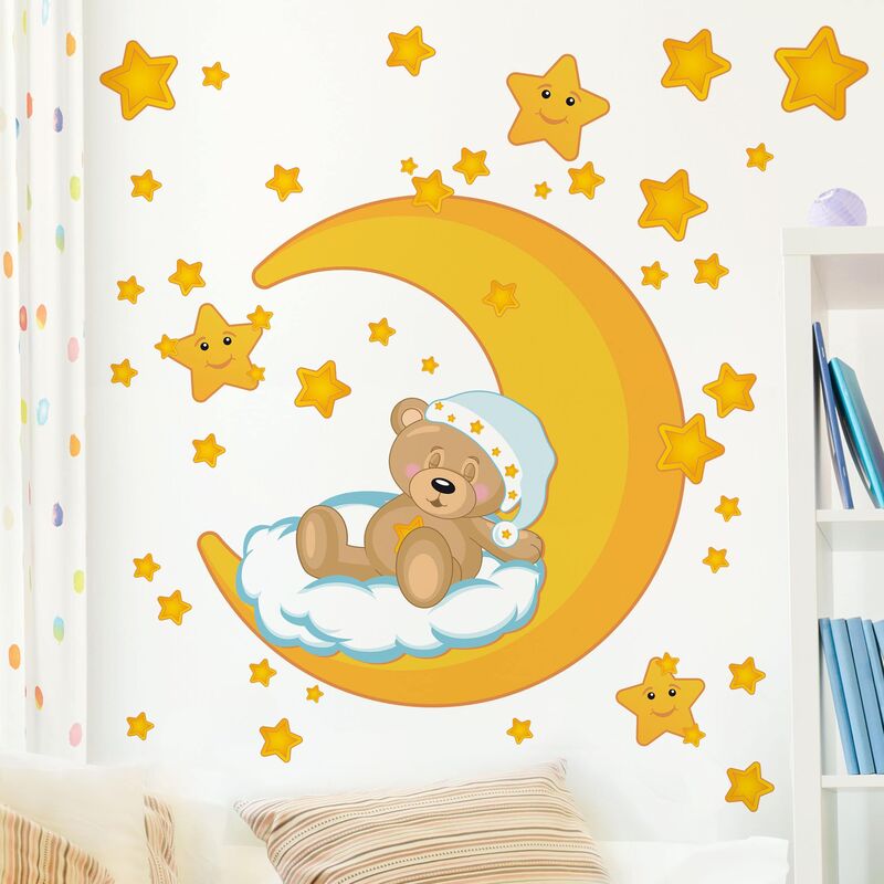 

Tatuaje de pared - El cielo estrellado de peluche Dimensión LxA: 80cm x 80cm