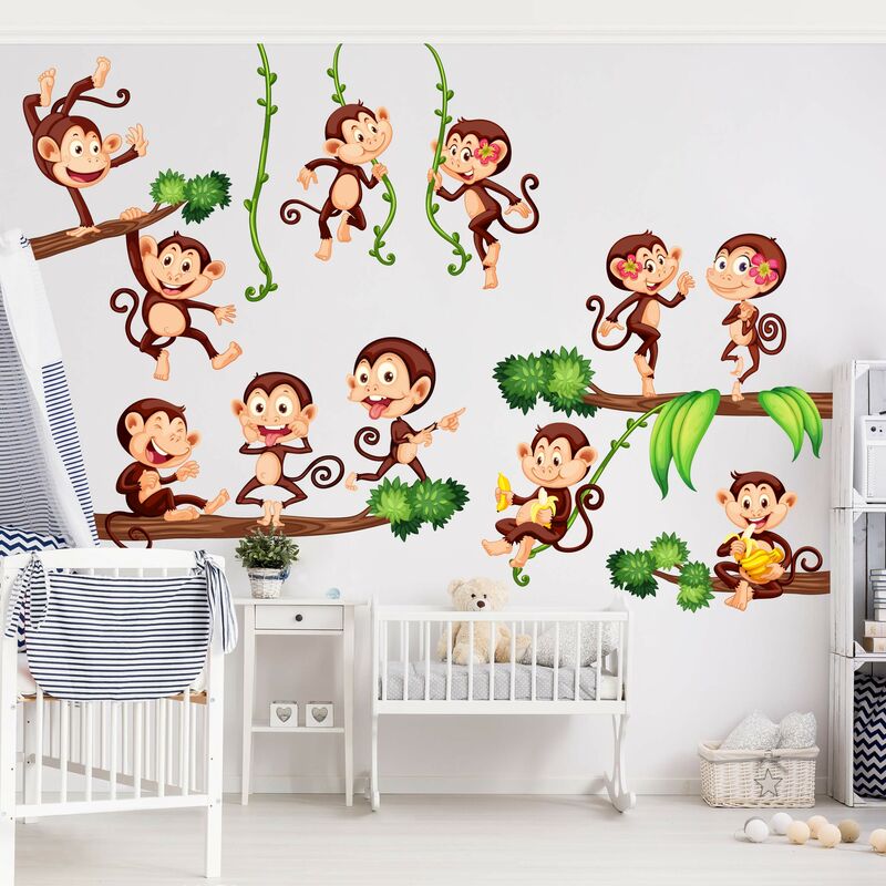 

Tatuaje de pared - Monkeys from the Jungle Dimensión LxA: 80cm x 120cm