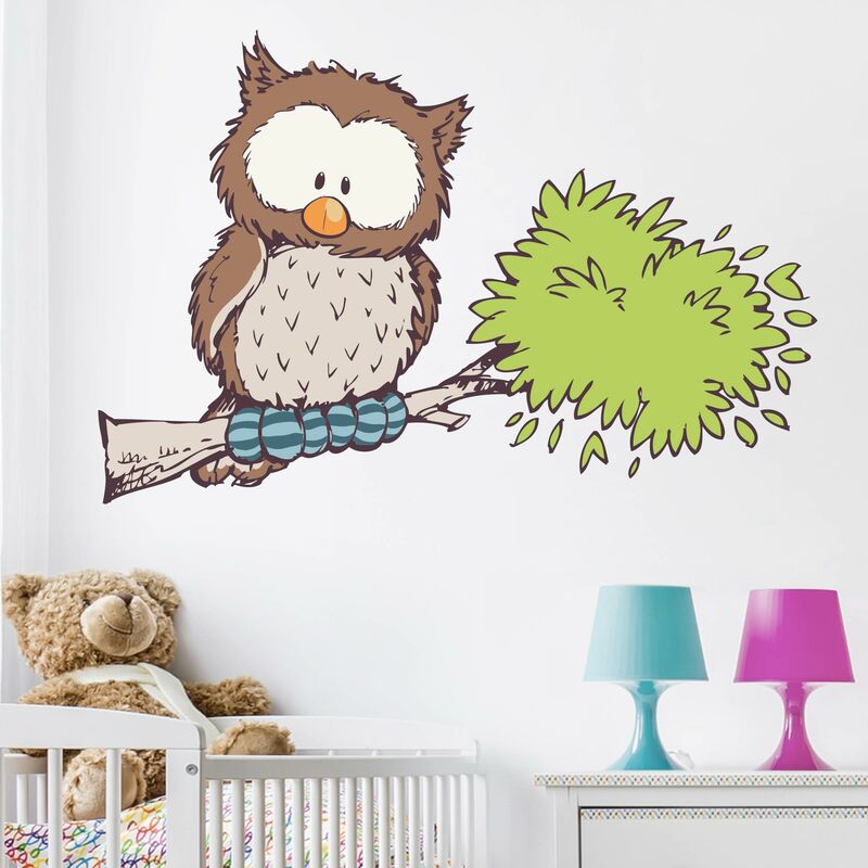 

Tatuaje de pared - NICI Oscar Owl on branch Dimensión LxA: 120cm x 180cm