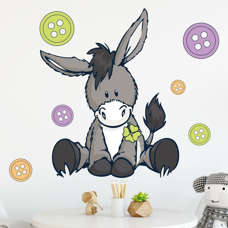 

Tatuaje de pared - NICI Donkeys & buttons Dimensión LxA: 120cm x 120cm