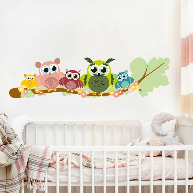 

Tatuaje de pared - no.CG216 Owlfamily Dimensión LxA: 17cm x 65cm