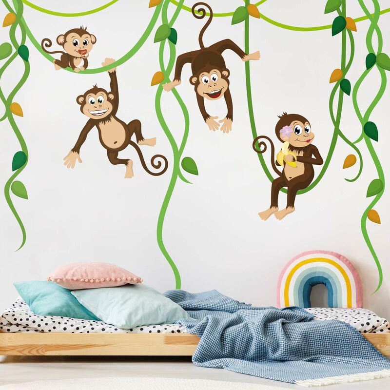 

Tatuaje de pared -no.YK28 Monkey Gang Dimensión LxA: 83cm x 130cm