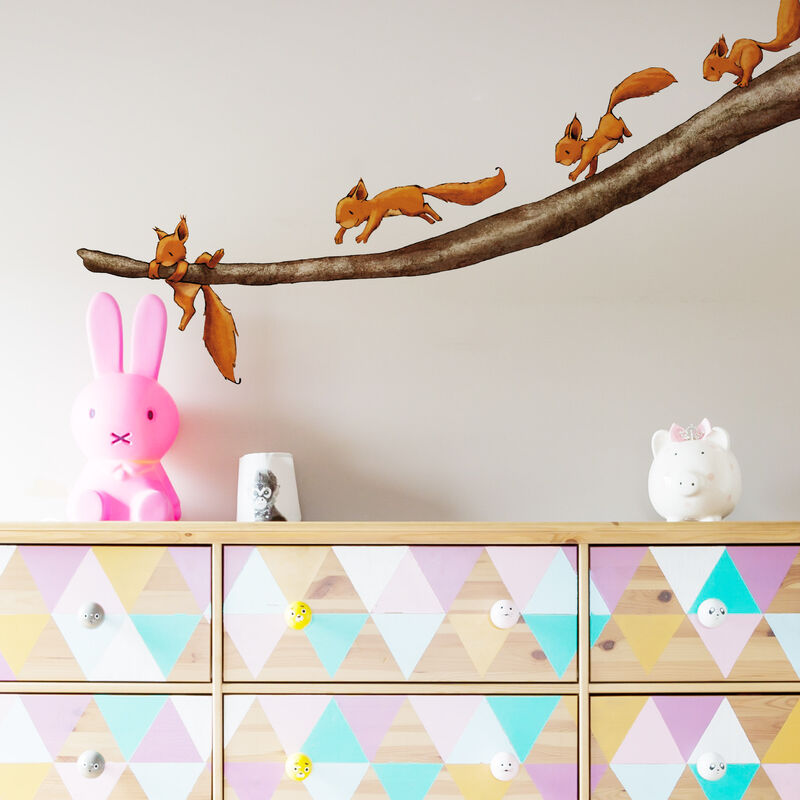

Tatuaje de pared - Hold On, Squirricorn! Dimensión LxA: 65cm x 138cm