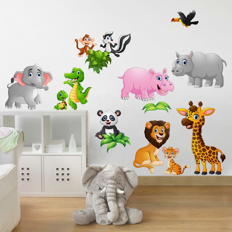 

Tatuaje de pared - Jungle Animals Dimensión LxA: 100cm x 150cm