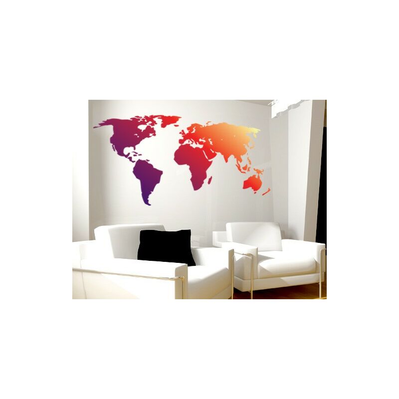 

Tatuaje de pared - no.212 World Map Red Dimensión LxA: 122cm x 232cm