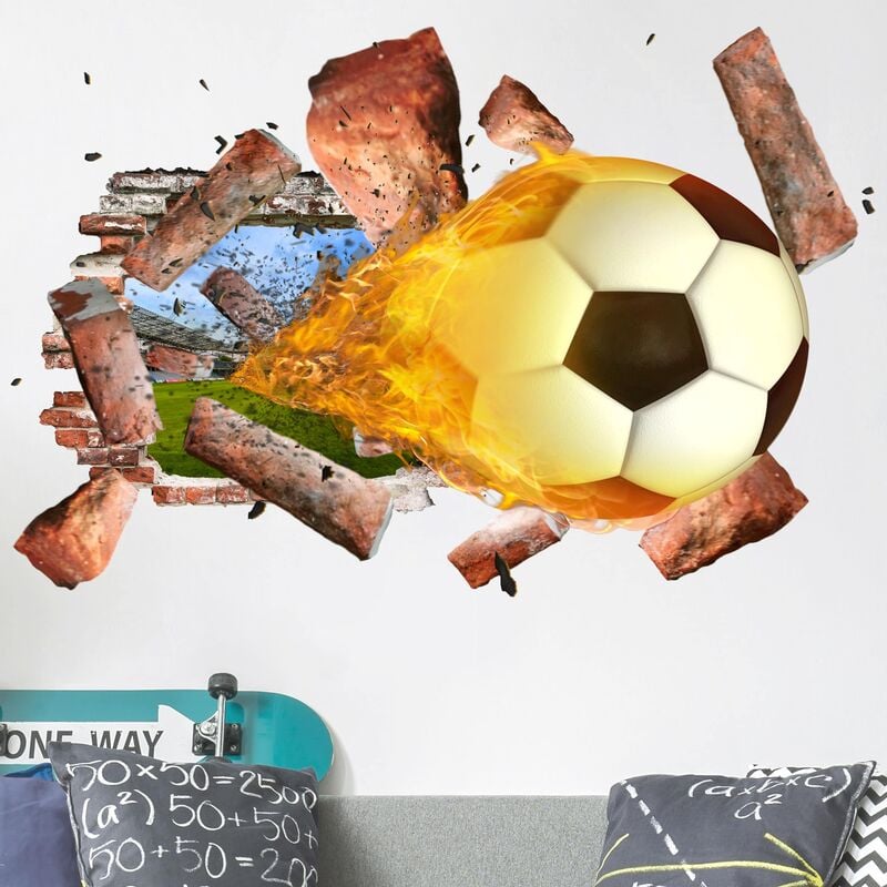 

Bilderwelten - Tatuaje de pared - 3D - Soccer - Apaisado 2:3 Dimensión LxA: 60cm x 90cm