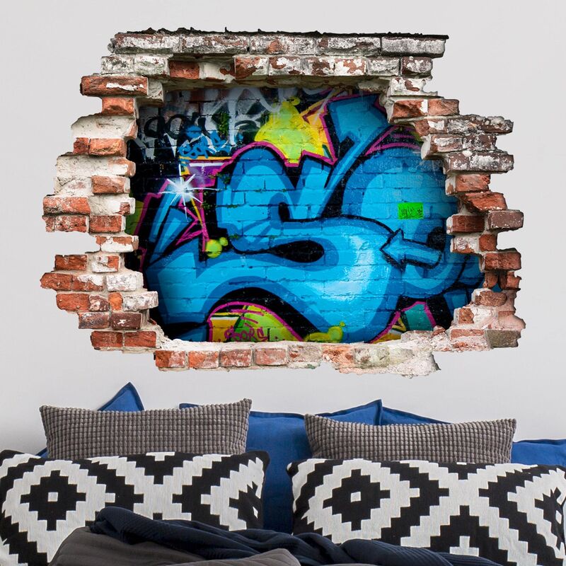 

Tatuaje de pared - 3D - Colours Of Graffiti - Apaisado 3:4 Dimensión LxA: 105cm x 140cm