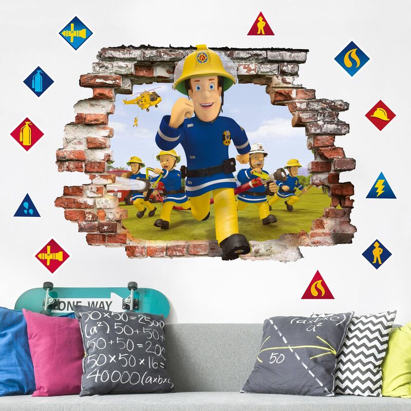 

Tatuaje de pared - 3D - Fireman Sam - Fire Alarm Dimensión LxA: 80cm x 120cm