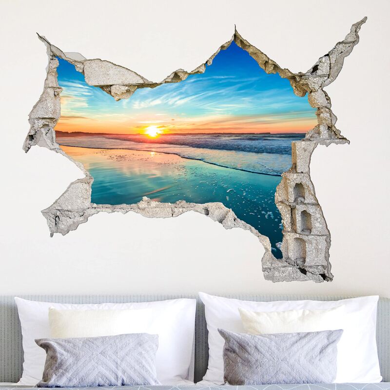 

Bilderwelten - Tatuaje de pared - 3D - Sunrise Sea Dimensión LxA: 30cm x 40cm