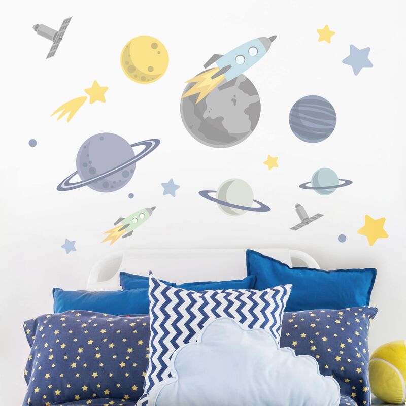 

Tatuaje de pared - Rocket And Planet Dimensión LxA: 80cm x 120cm