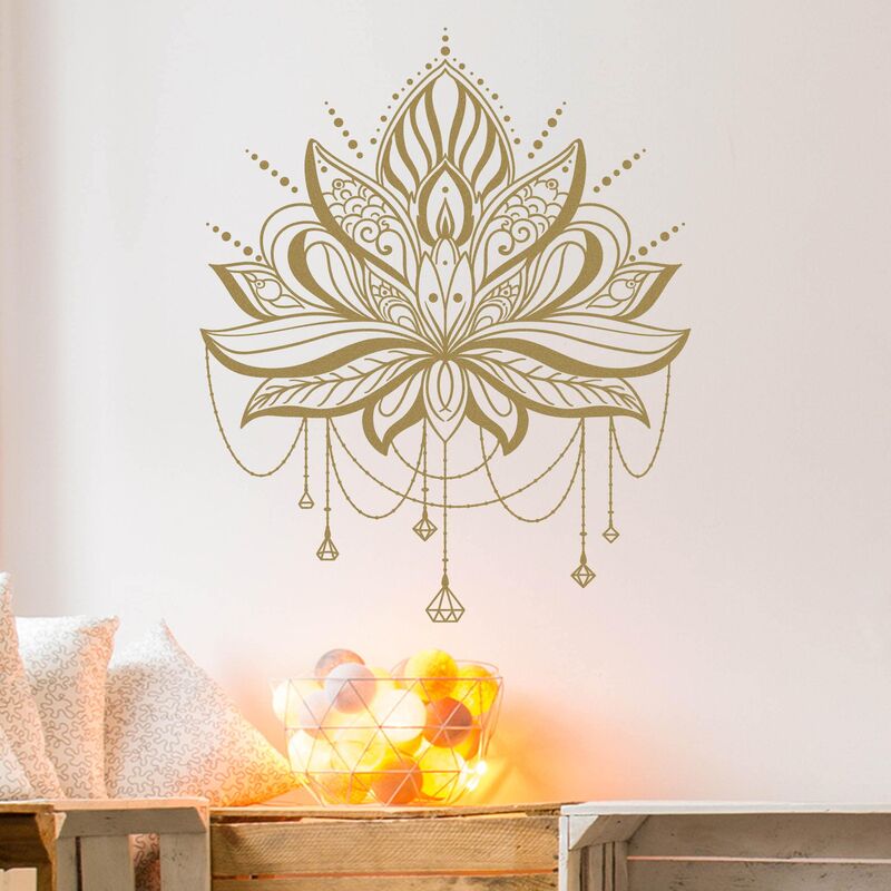 

Tatuaje de pared - Lotus With Chains Color: Rojo