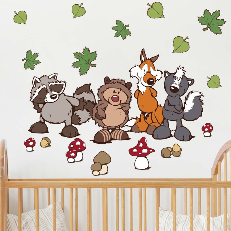 

Bilderwelten - Tatuaje de pared - NICI Forest Friends Hedgehog Fox & Co Dimensión LxA: 60cm x 90cm