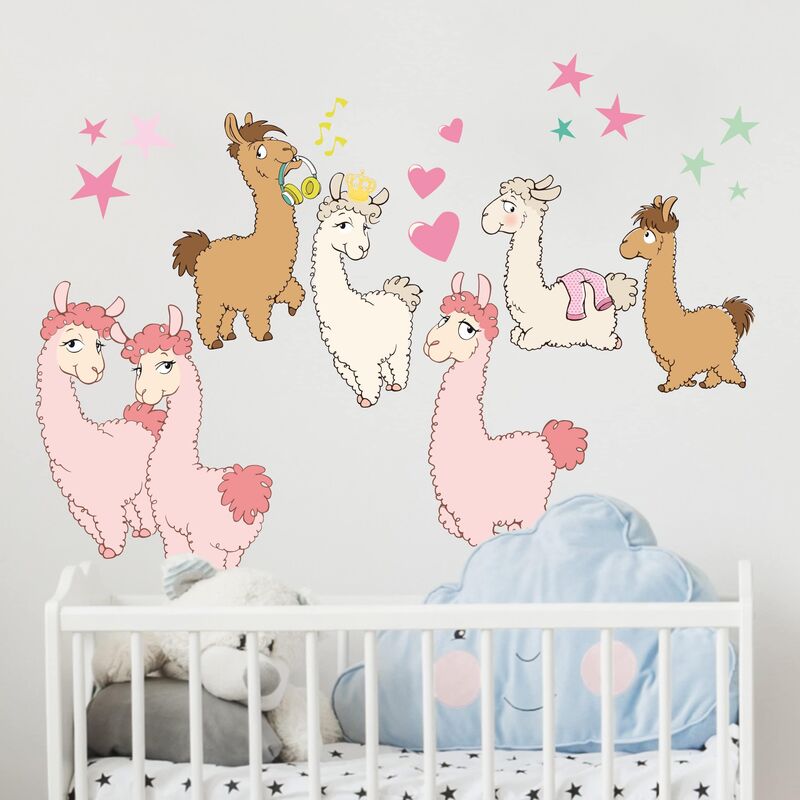 

Bilderwelten - Tatuaje de pared - Nici - Lama Set Dimensión LxA: 180cm x 120cm