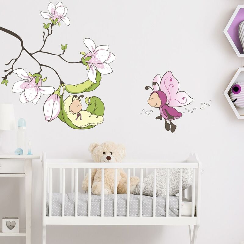 

Bilderwelten - Tatuaje de pared - NICI Vivian and her magnolia branch Dimensión LxA: 120cm x 120cm