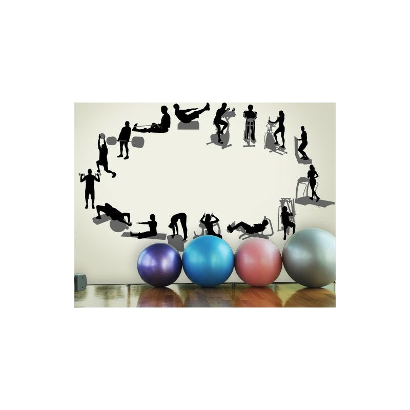 

Bilderwelten - Tatuaje de pared - no.469 Fitness Set Dimensión LxA: 60cm x 60cm