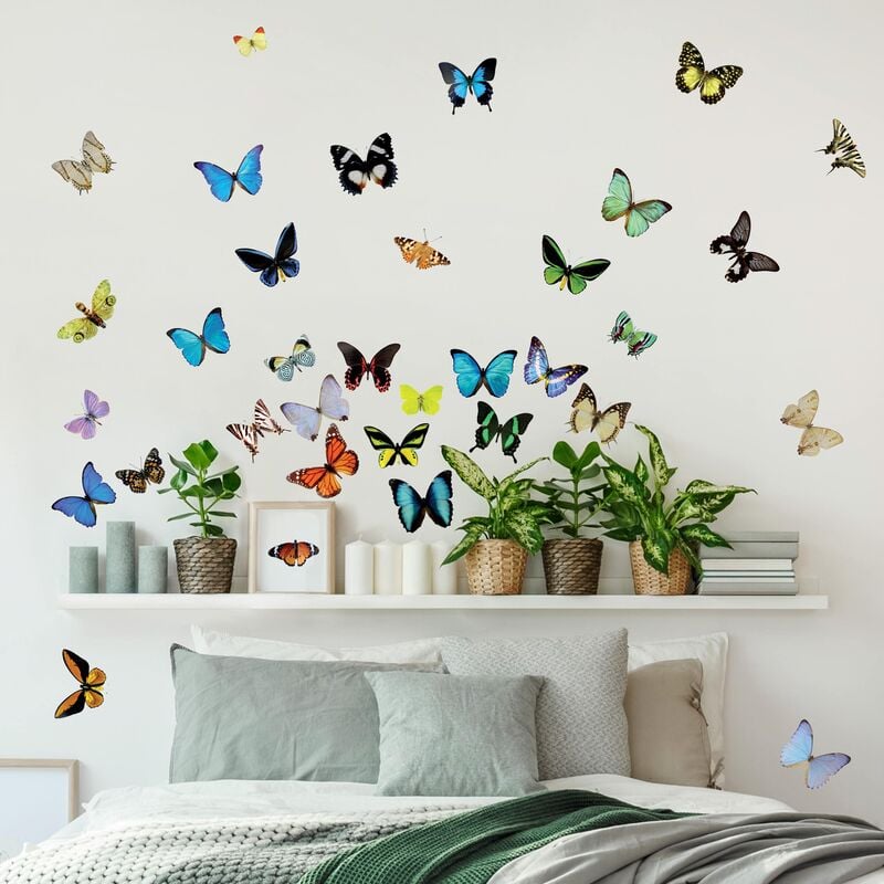 

Bilderwelten - Tatuaje de pared - no.51 Butterflies Set2 Dimensión LxA: 90cm x 90cm