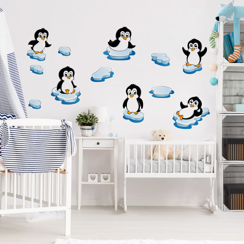 

Bilderwelten - Tatuaje de pared - Penguin nursery set Dimensión LxA: 100cm x 100cm