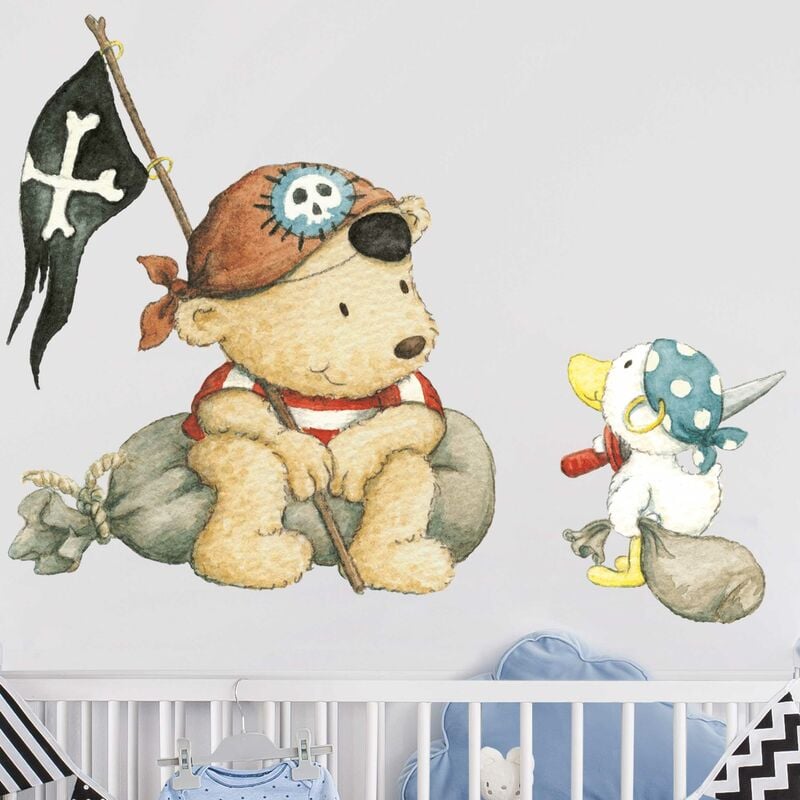

Bilderwelten - Tatuaje de pared - Pitzelpatz And Schnaddeldatz As A Pirate Dimensión LxA: 40cm x 30cm