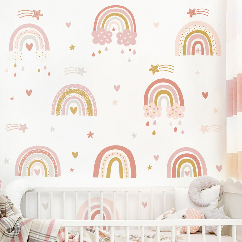 

Tatuaje de pared - Rainbows Shades of Pink Set Dimensión LxA: 160cm x 80cm