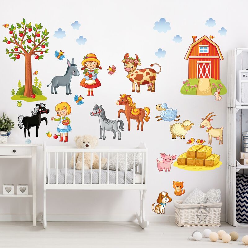 

Tatuaje de pared - Small Farm-Set Dimensión LxA: 60cm x 90cm