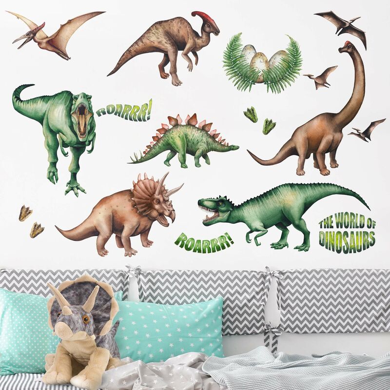 

Bilderwelten - Tatuaje de pared - The World Of Dinosaurs Dimensión LxA: 80cm x 120cm