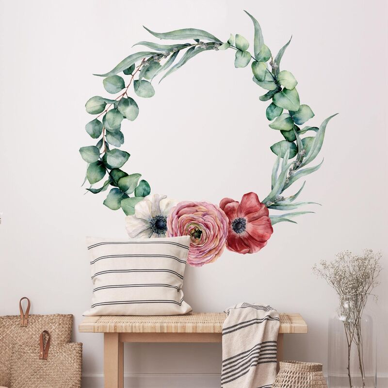 

Bilderwelten - Tatuaje de pared - Watercolor Eucalyptus Wreath XXL Dimensión LxA: 120cm x 120cm