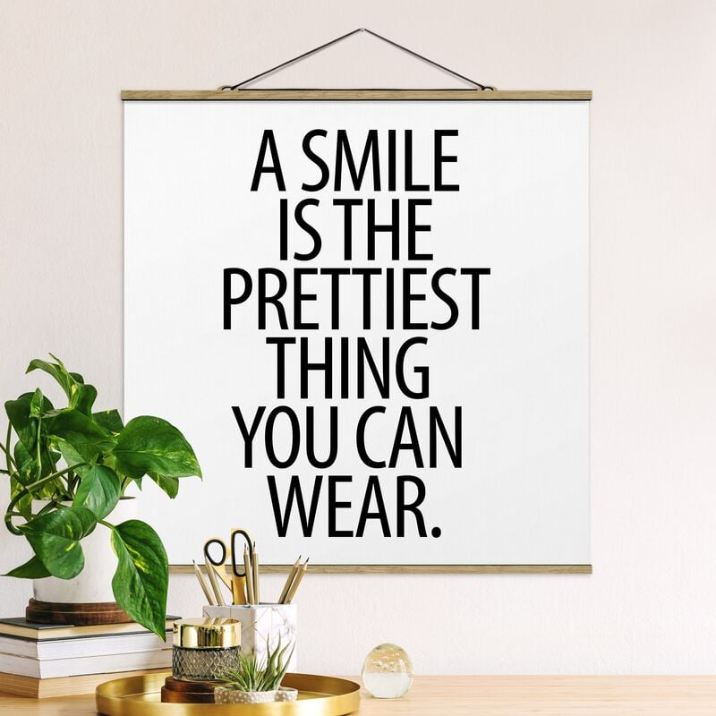 

Imagen de tela - A Smile Is The Prettiest Thing Sans Serif - Cuadrado 1:1 Dimensión LxA: 50cm x 50cm